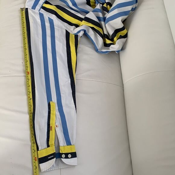 Tommy Hilfiger Classic Fit Men's Striped Multicolor Long Sleeve Shirt Size M - Picture 7 of 10